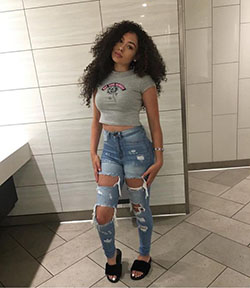 Vaqueros Tomboy, nuevo look: traje de niña negra,  Nuevo estilo  