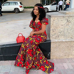Aso AB, sesión de fotos: camarones asos,  vestido largo ankara  