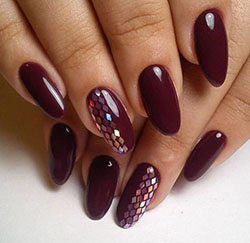 Must see these fall borgoña nail, Nail art: Esmalte de uñas,  Arte de uñas,  Uñas de gel,  Uñas postizas  