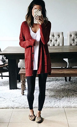 Lindos outfits con leggins y sweaters: Atuendos Informales,  trajes de invierno,  cuello polo  
