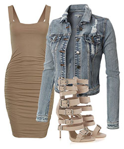 Grandes fotos de trajes sexy polyvore, chaqueta Jean: Trajes De Mezclilla,  Diseñador de ropa,  Atuendos Informales  