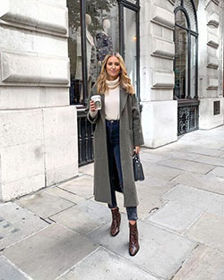 Ideas de vestidos con accesorio de moda, gabardina, denim.: trajes de invierno,  gabardina,  Accesorio de moda,  Estilo callejero,  Atuendos Informales,  Ideas de atuendos cómodos  