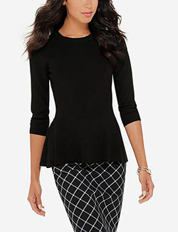 Ideas de ropa negra con vestido de cóctel: vestidos de coctel,  Traje de camiseta,  Traje negro,  Tops peplo  