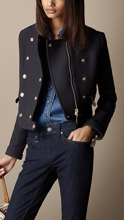 Trench corto marino: gabardina,  azul marino,  chaquetón,  Trajes De Chaqueta Militar  